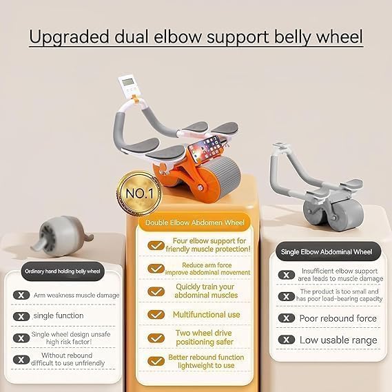 Sports Abdominal Wheel with Digital Display