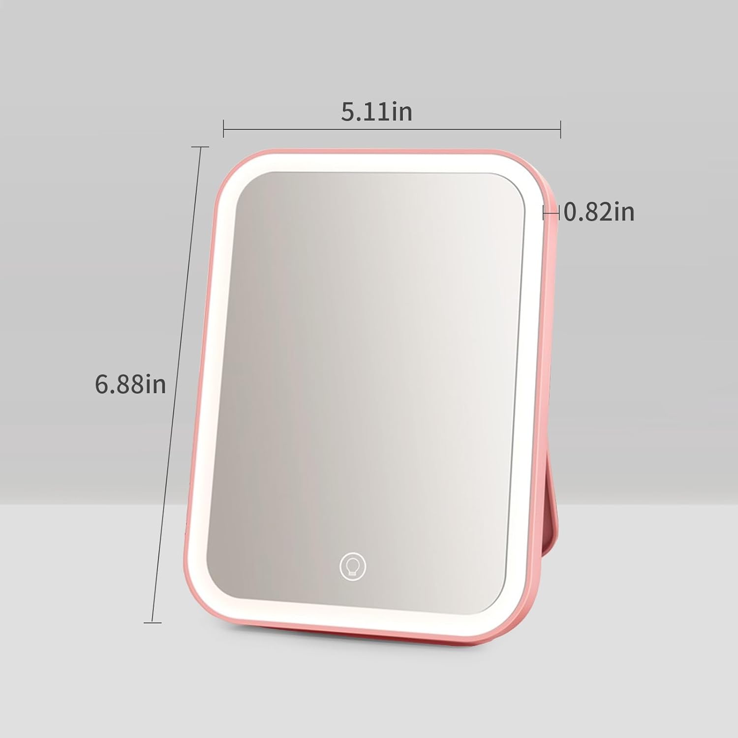 Led Lighted Makeup Mirror for Desk, Vanity Table Handheld Mirror, for Travel/Makeup