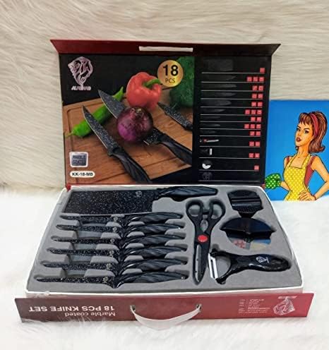 طقم سكاكين جرانيت 18 قطعة