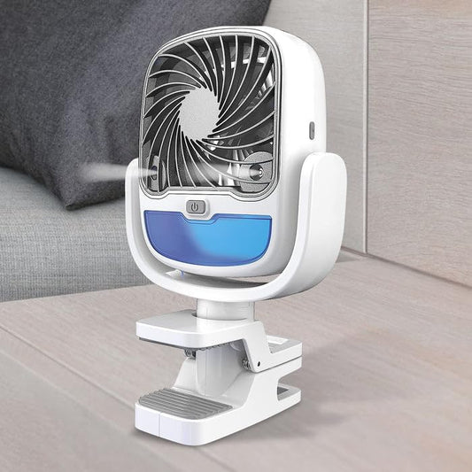 Portable 3 speed clip mini rechargeable fan