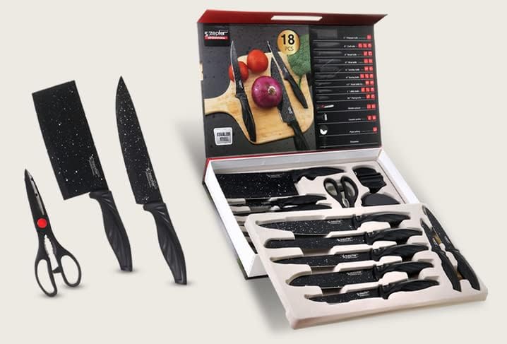 طقم سكاكين جرانيت 18 قطعة