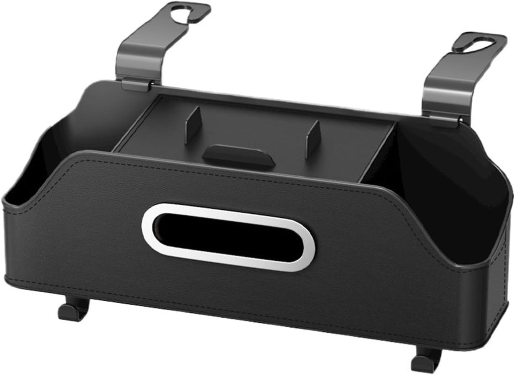 صندوق تخزين متعدد الوظائف لمقعد السيارة الخلفي، منظم عالمي لمقعد السيارة الخلفي مع حاملين لأكواب الشرب وخطافات