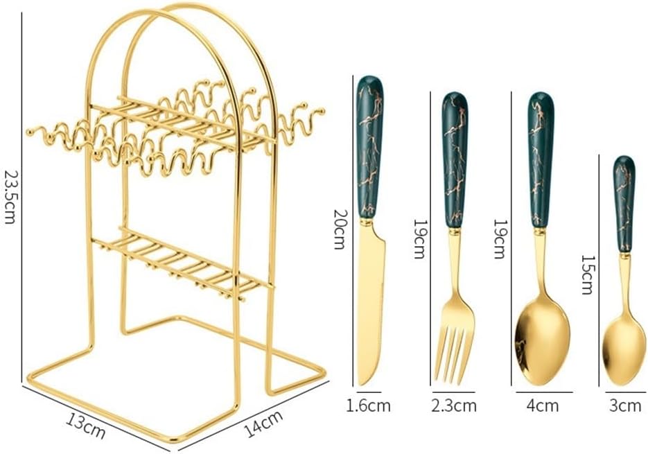 Cutlery Sets Ceramic Handle Stainless Steel Knife,Fork and Spoon Cutlery Set 24 Pieces