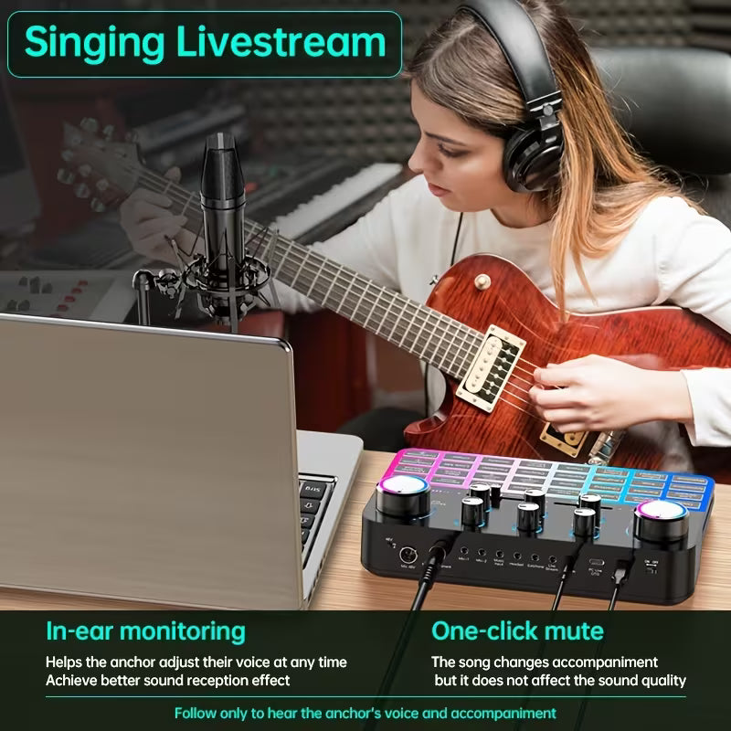 V19 SOUND CARD WITH 240 MIC Studio Kit