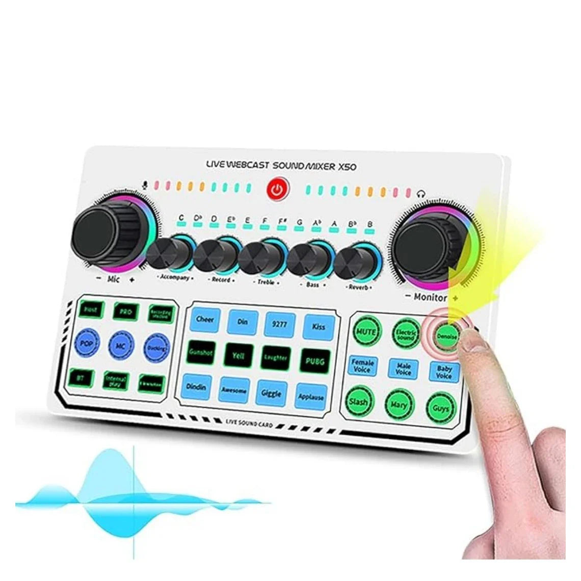 X50 Professional Recording Studio Sound Card Mixer