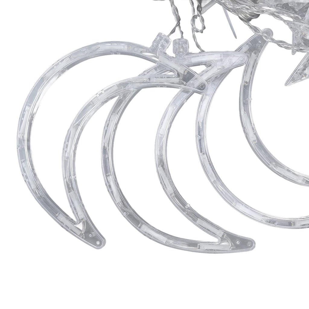 أضواء خرافية على شكل نجمة وقمر متلألئة مع وضعين للإضاءة