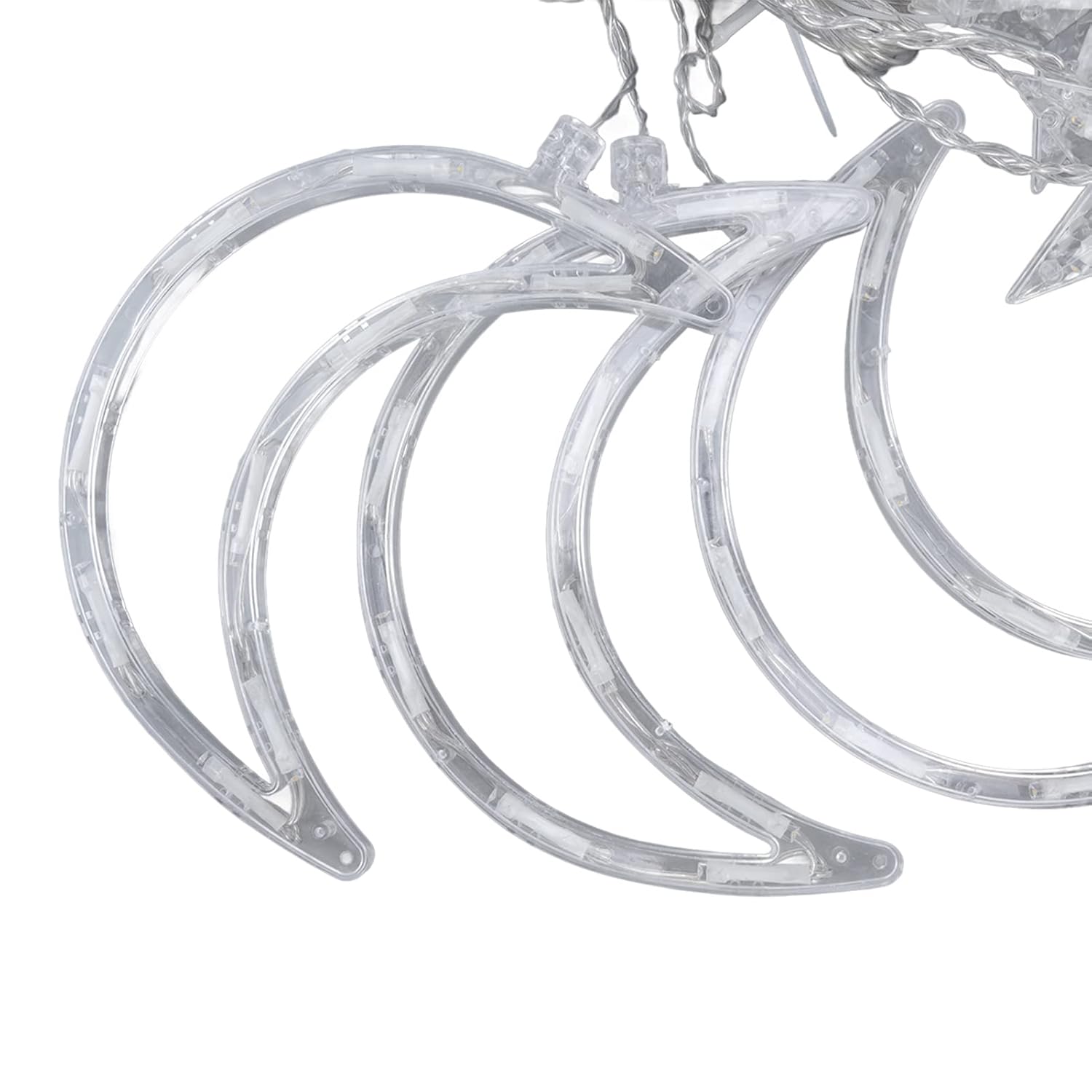 أضواء خرافية على شكل نجمة وقمر متلألئة مع وضعين للإضاءة