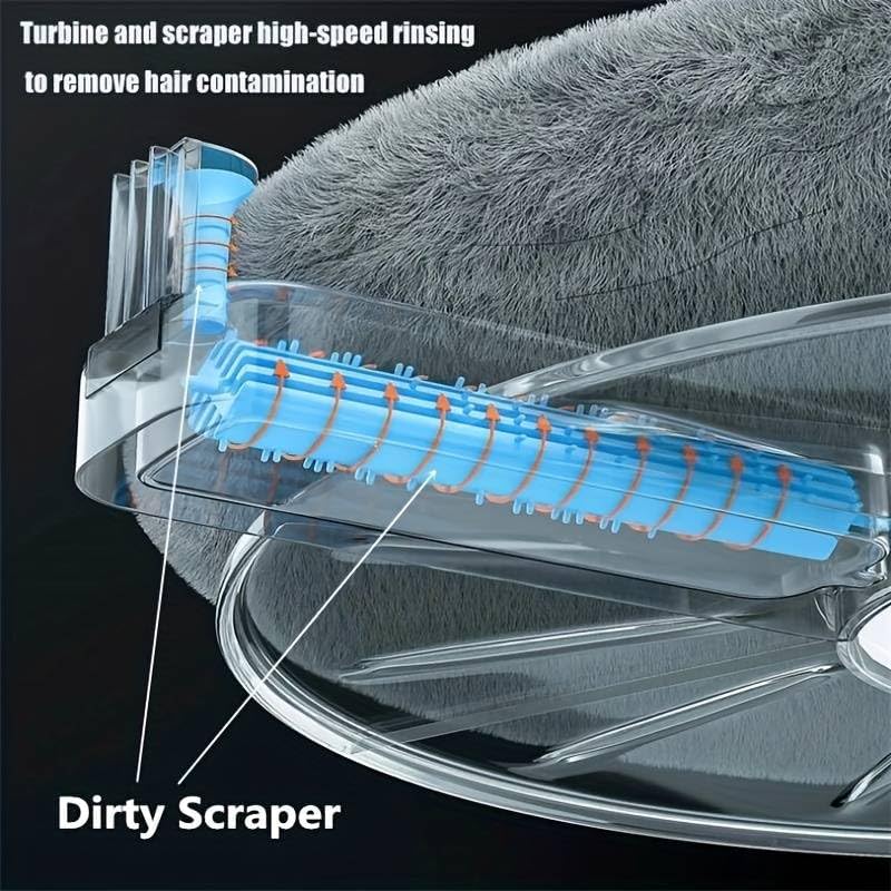 Hands-Free Washable Microfiber Mop with Self-Cleaning Bucket System