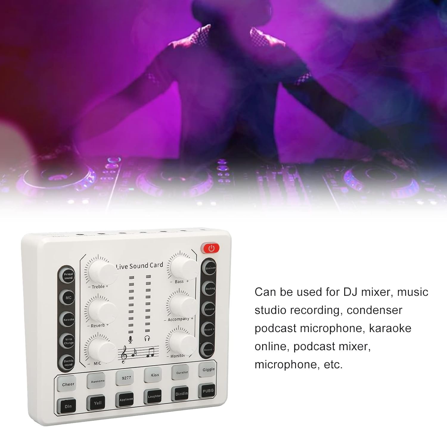 بطاقة صوت البث المباشر لبودكاست M8