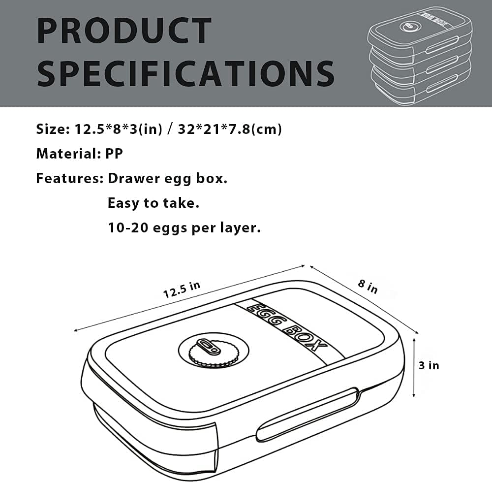 Roller Drawer Type 18 -21 Egg Storage Box