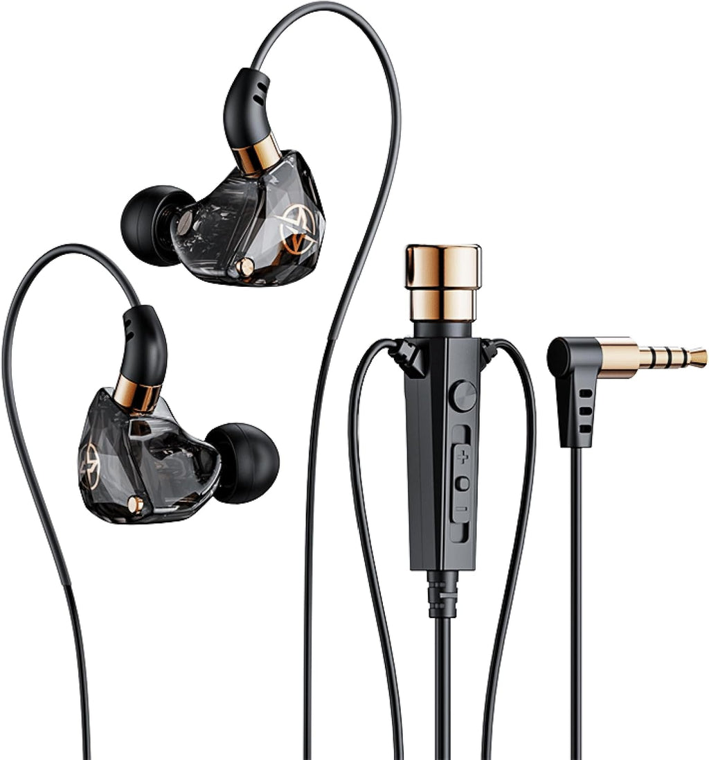 KT-02 Karaoke Hifi Wired Headphones Featuring a Microphone for Singing