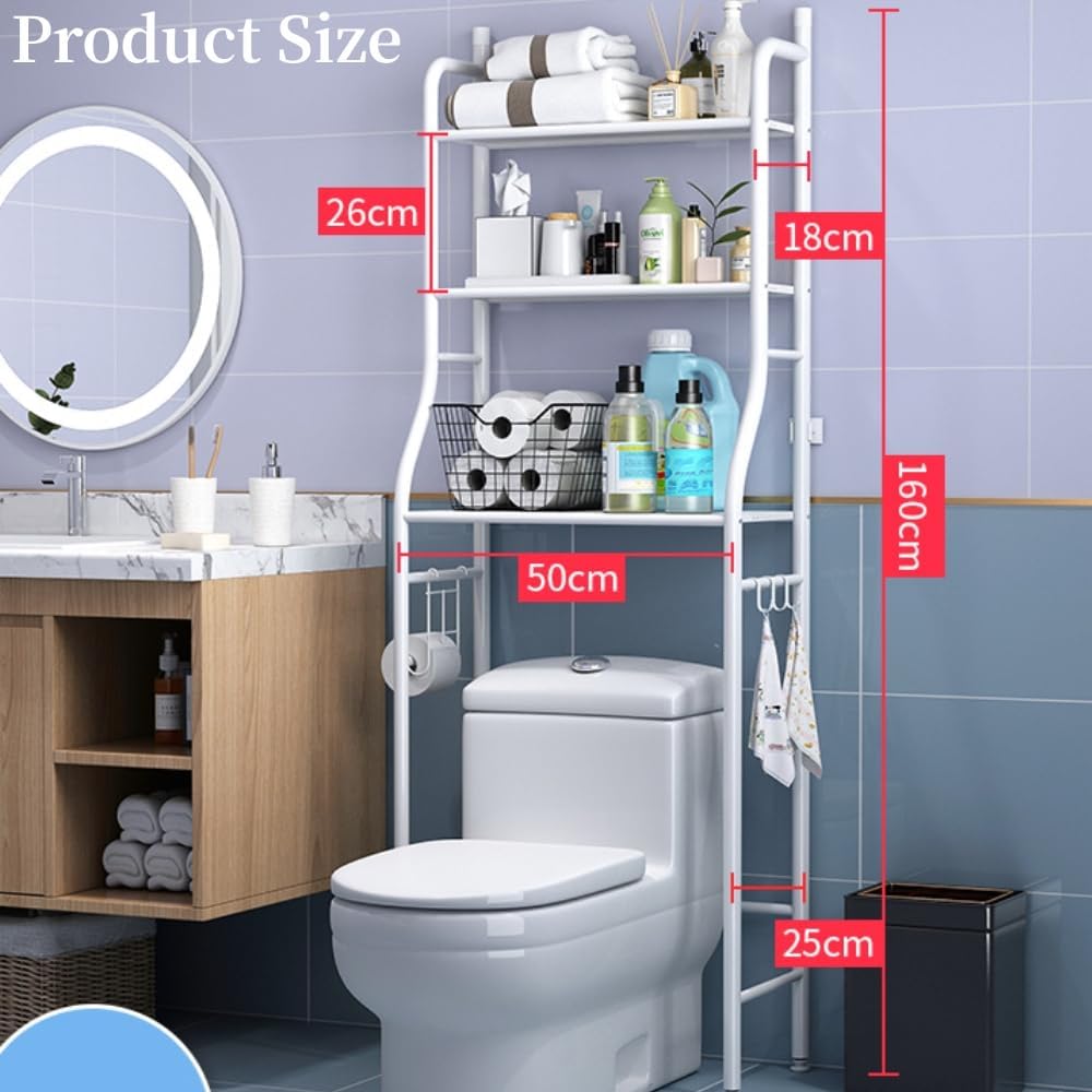 3 Shelf Bathroom Space Saver, Over The Toilet Rack
