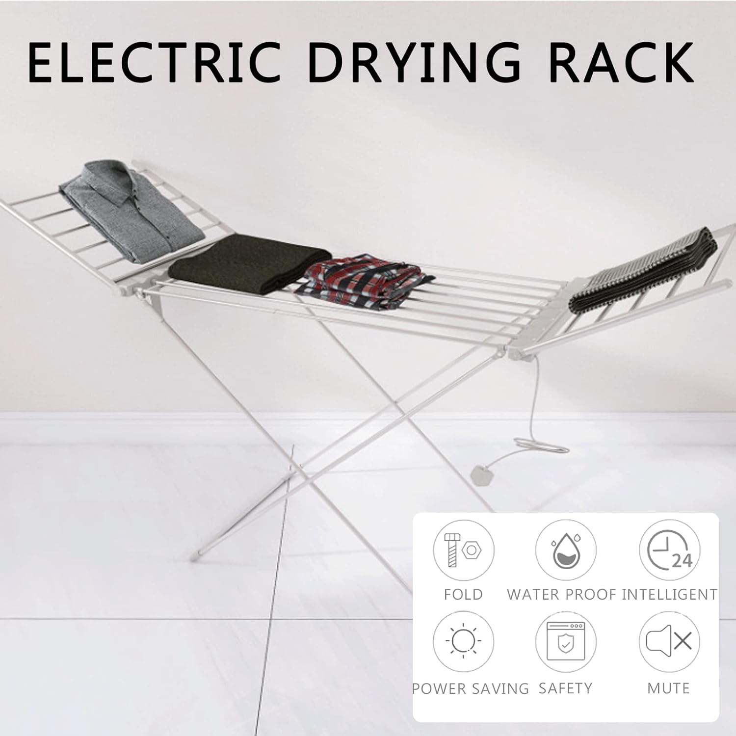 Electric Clothes Airer Dryer Rack heated drying rack for clothes