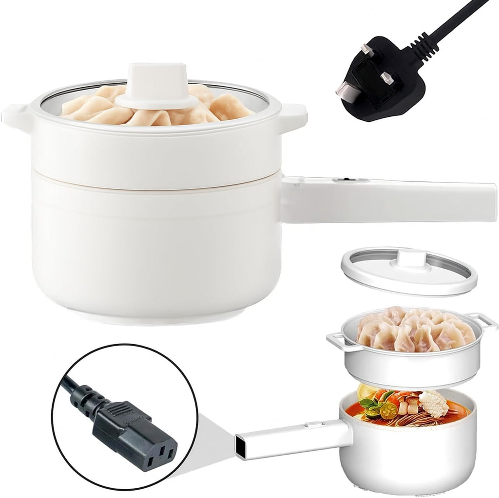 1.8L Electric Hot Pot with Steamer & Temperature Control
