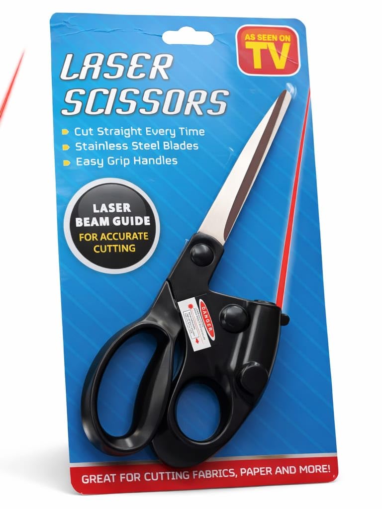 Stainless Steel Blades Laser Guided Scissors for Fabric and Paper Cutting