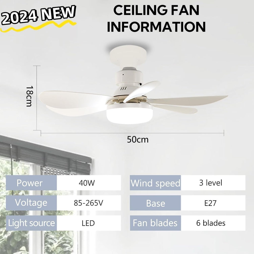 20.5inch HFAN Ceiling Fans with Lights