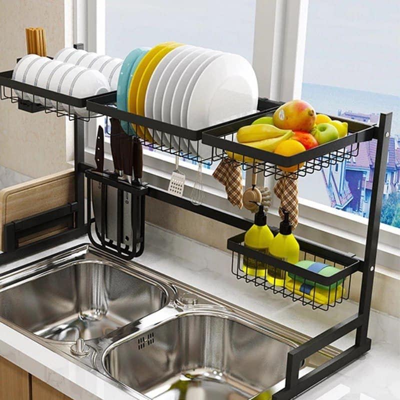 Metal Over-Sink Dish Drying Rack