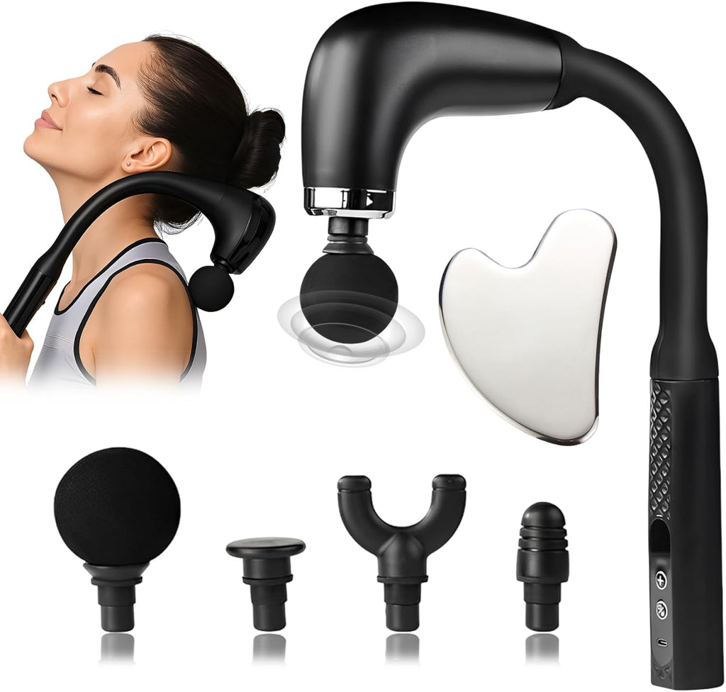 مسدس تدليك كهربائي لاسلكي قابل لإعادة الشحن للرقبة والظهر والخصر