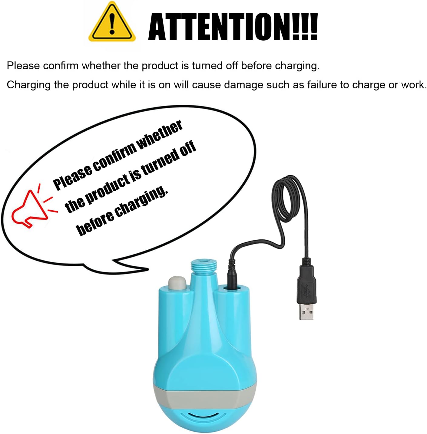 Travel Shower Outdoor Portable Shower Head 2200 mAH Rechargeable Battery