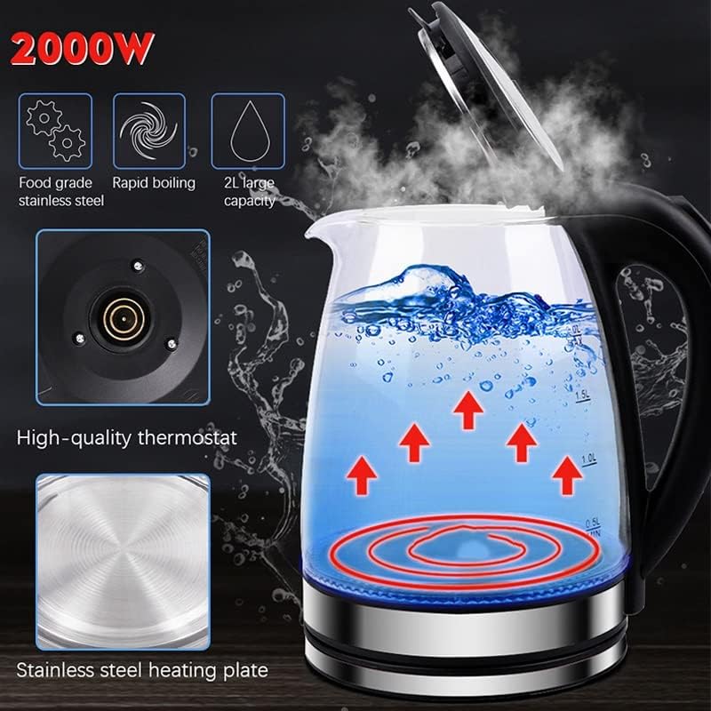 2L Hot Water Electric Glass Kettle