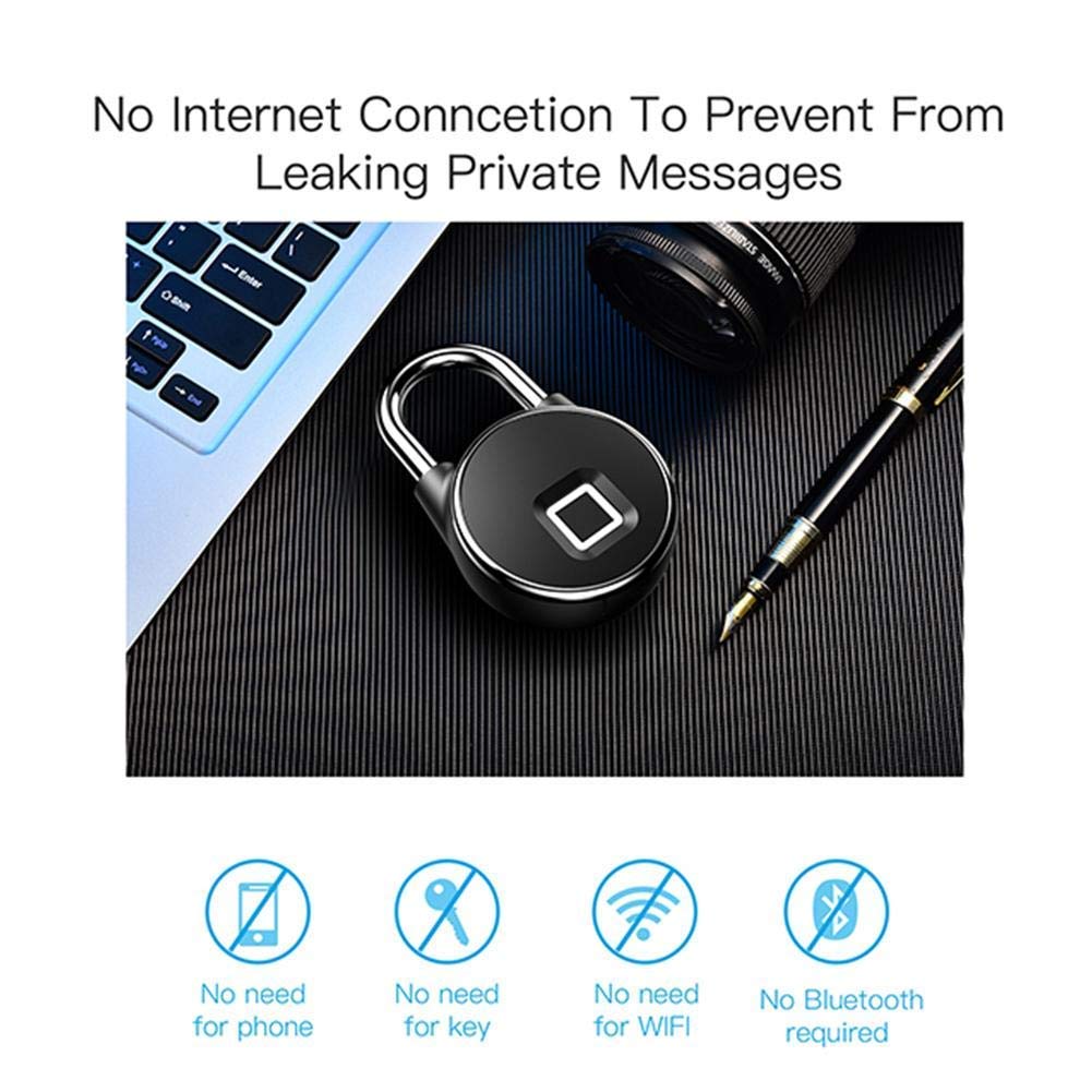 Waterproof Fingerprint Padlock Bluetooth Lock USB Rechargeable