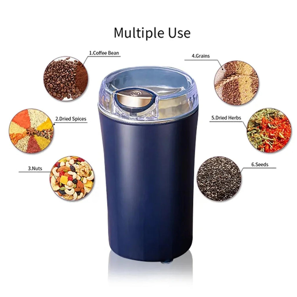 Mini Mixer & Coffee Grinder – Portable 4 Blade Electric Grinder for Coffee Beans, Spices, Grains & Dry Nuts