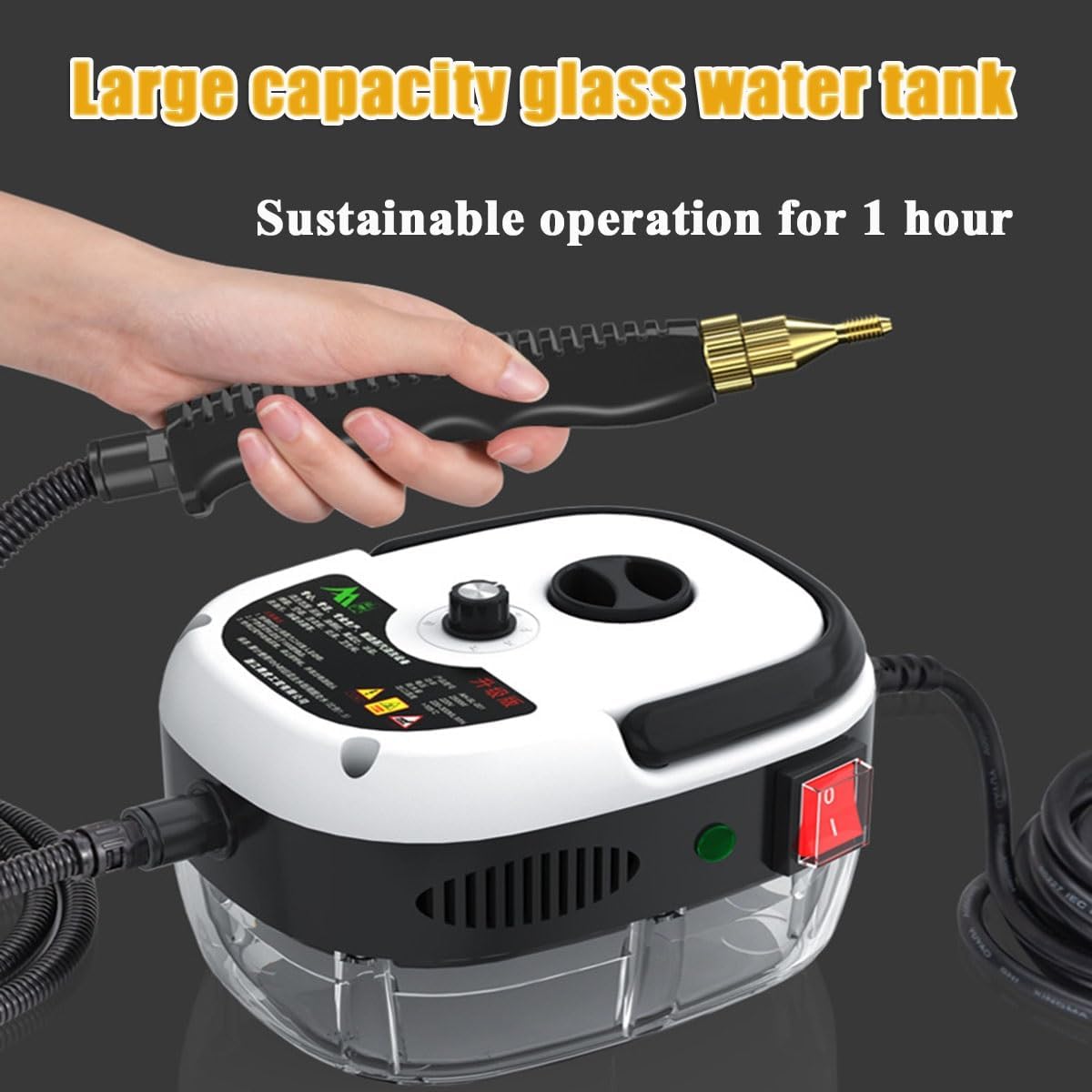 Steam Cleaner, 2500w Handheld High-Temperature Pressurized Steam Cleaner, Portable Steam Cleaner