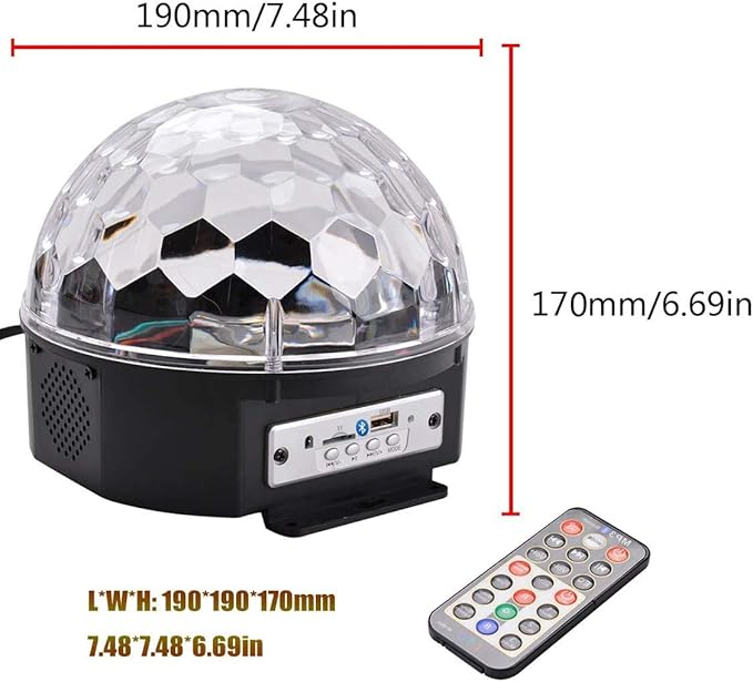 LED Crystal Magic Ball Light - Disco Light