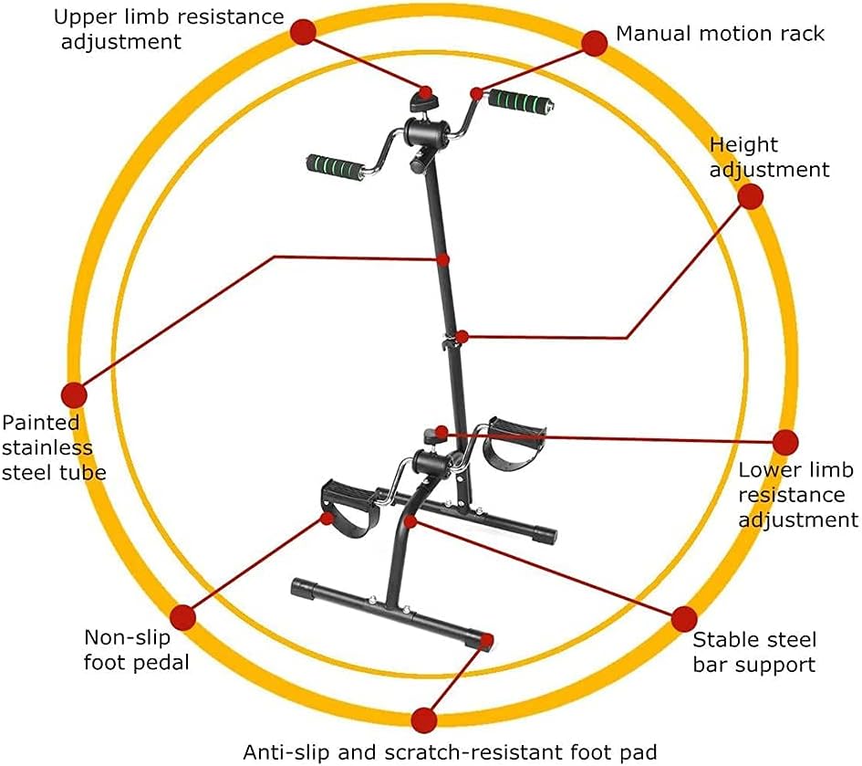 Exercise Bike Adjustable Height for Upper and Lower Body Exercise