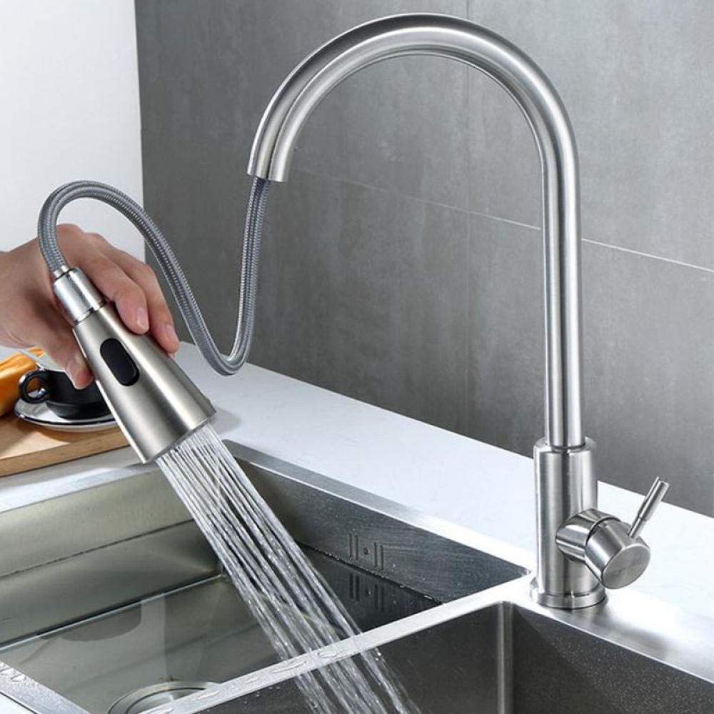 Stainless Steel Sink Pull-Out Telescopic Faucet
