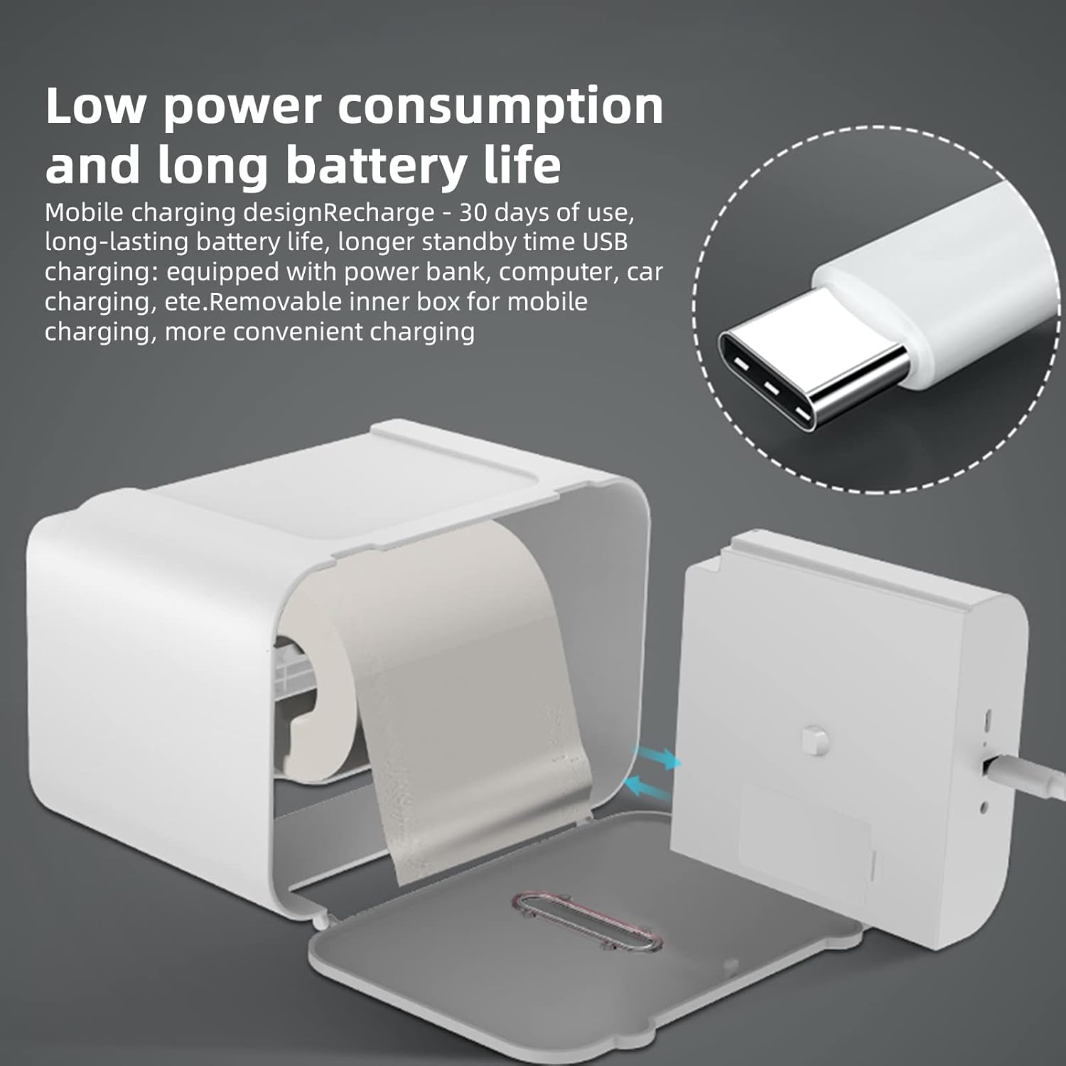 Automatic Toilet Paper Dispenser touchless Wall Mount, Commercial Toilet Paper Holder Dispenser