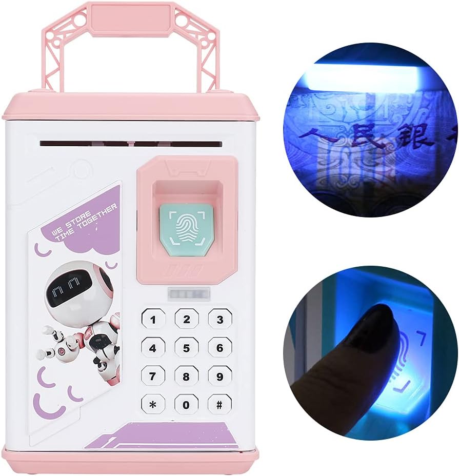 بنك كهربائي للأطفال مع موسيقى، علبة نقود معدنية للأطفال، صندوق توفير النقود، بنك النقود، صندوق توفير النقود