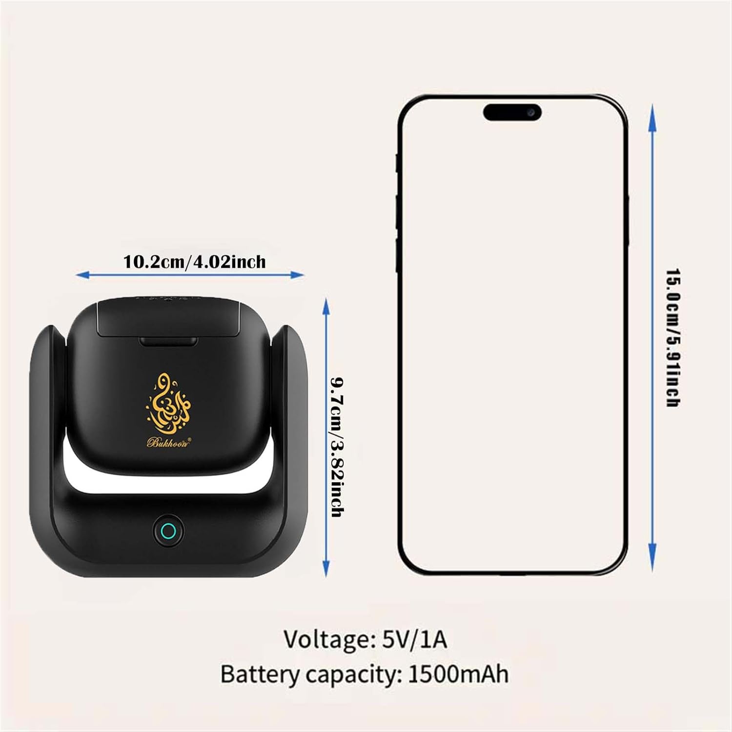Luxury Electric Bukhoor Burner 2025 Portable USB Type-C Rechargeable