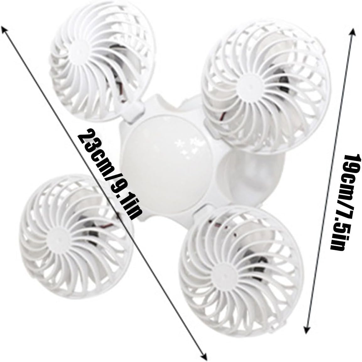 Outdoor Solar Fans with Lights  Football Design Foldable Hook Lamp