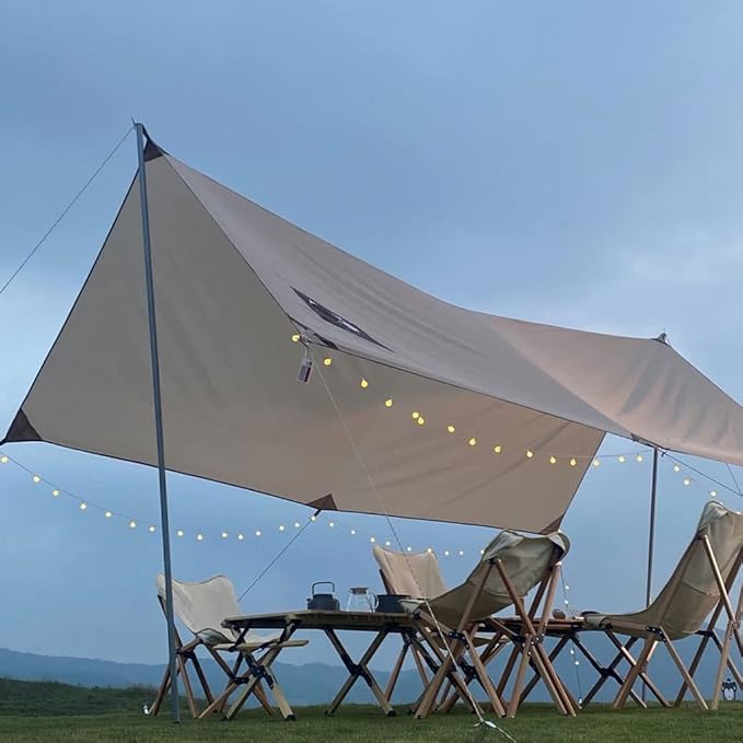 Tent Tarps Awning Canopy Set Outdoor Beach Tent Tarp Wear-Resistant, Waterproof Awning Tarps