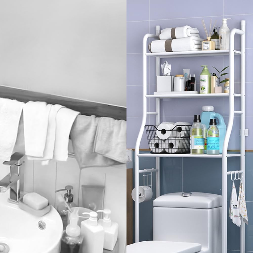 3 Shelf Bathroom Space Saver, Over The Toilet Rack