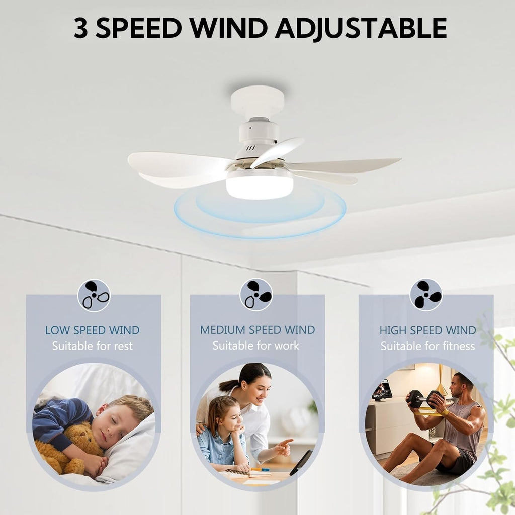 20.5inch HFAN Ceiling Fans with Lights