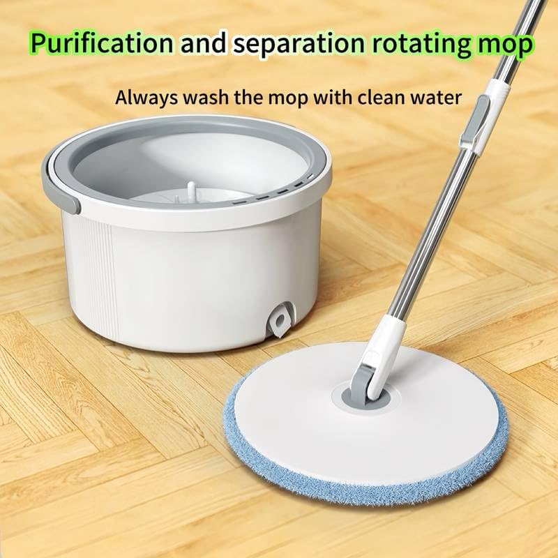 Hands-Free Washable Microfiber Mop with Self-Cleaning Bucket System