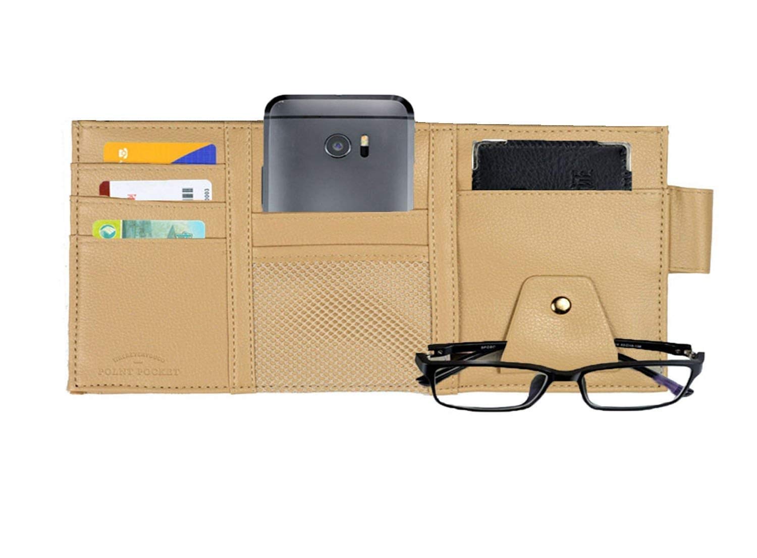 Car Visor Multi-Functional Card Holder Storage Pouch Bag