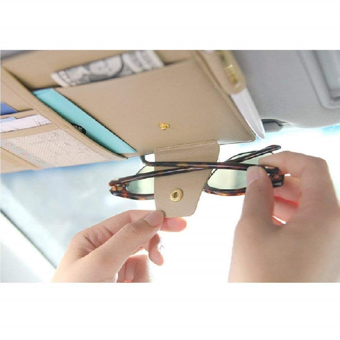 Car Visor Multi-Functional Card Holder Storage Pouch Bag