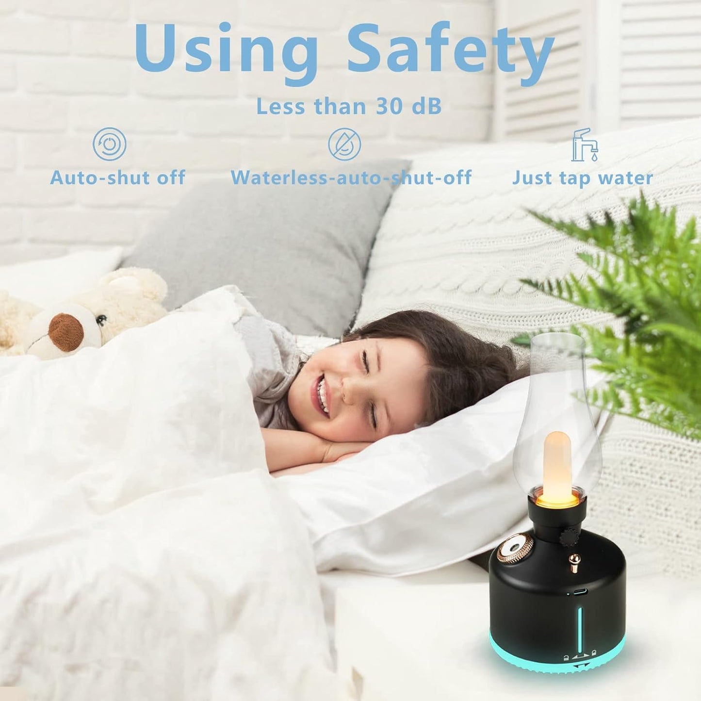 Retro humidification time light bedroom USB night light