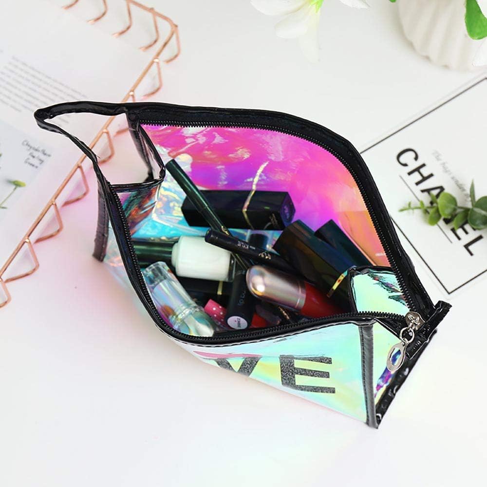 Makeup Bag for Women, Printed Cosmetic Bag for Purse Travel Toiletry Bag 2 pcs set