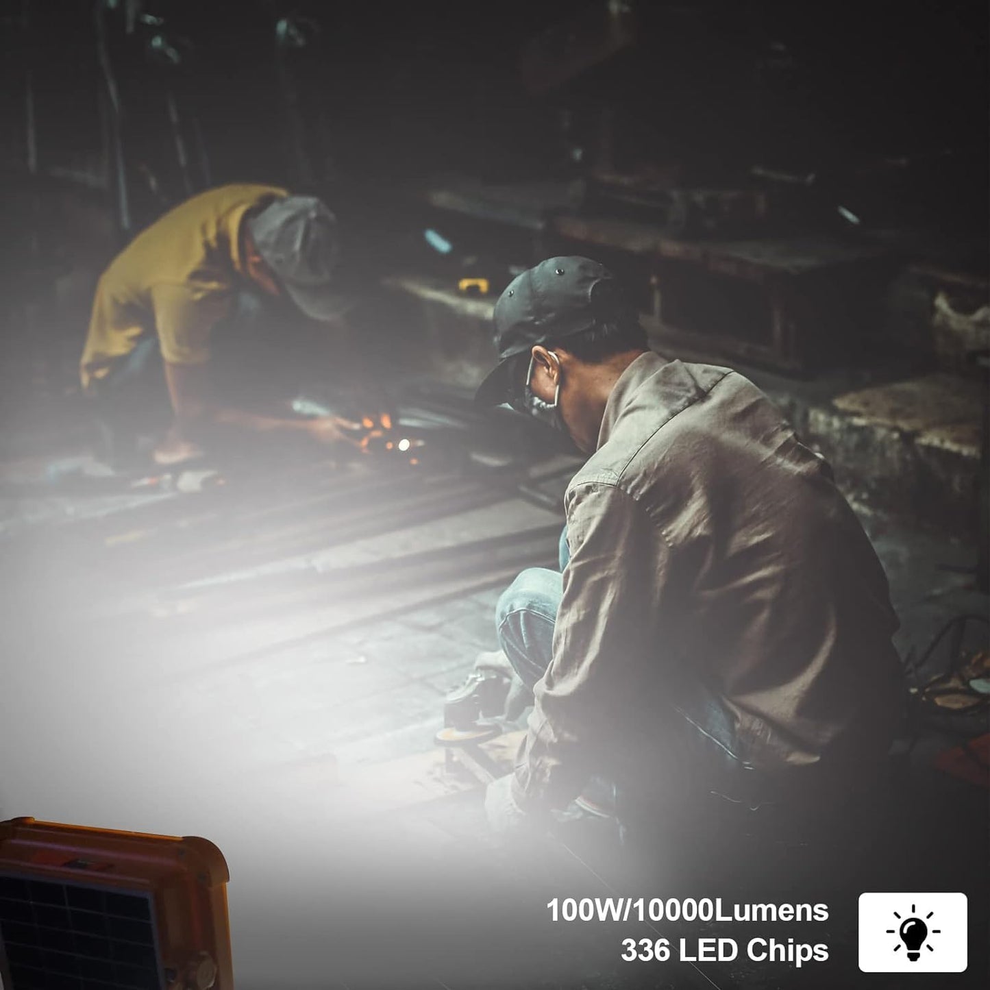 Solar Portable LED Emergency Light Outdoor Waterproof Camping Rechargeable Multifunctional Flood Light