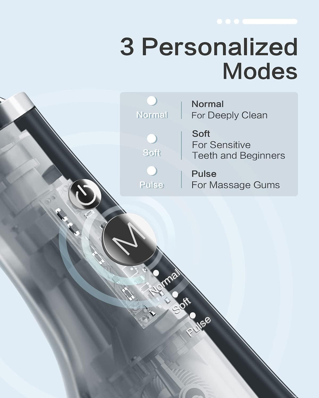 Water Dental Flosser Cordless for Teeth 4 Modes Dental Oral Irrigator