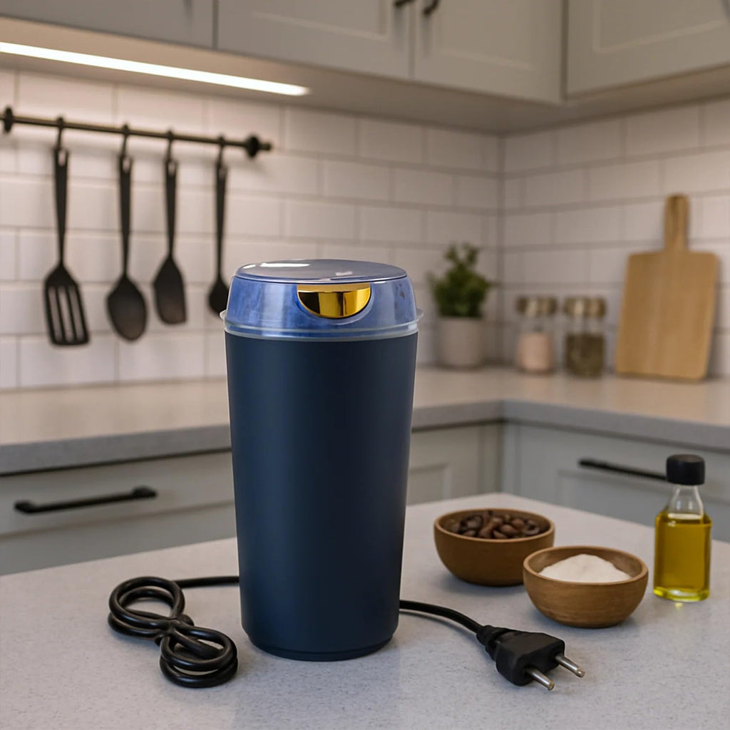 Mini Mixer & Coffee Grinder – Portable 4 Blade Electric Grinder for Coffee Beans, Spices, Grains & Dry Nuts