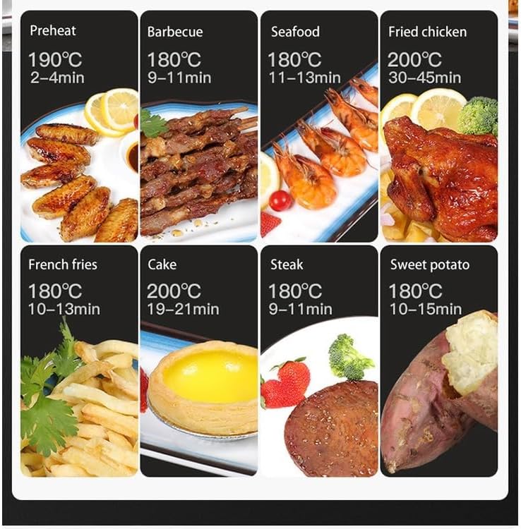 6L 1800W Air Fryer - 360 Rapid Hot Circulation Technology Air Fryer