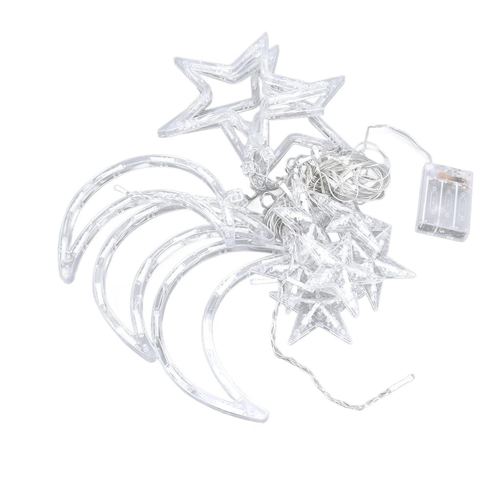 أضواء خرافية على شكل نجمة وقمر متلألئة مع وضعين للإضاءة