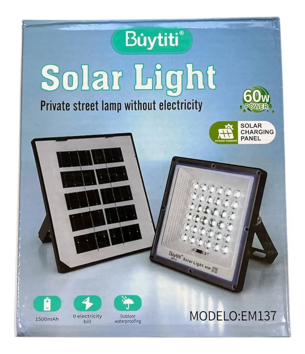 Buytiti EM137 60W Waterproof Solar Floodlight with Controller