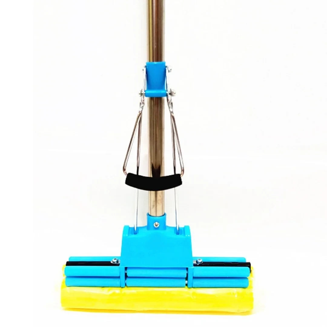Ultimate Premium Cotton Dust Mop Floor Wash and Clean Squeeze Sponge Double Roller PVA Mop