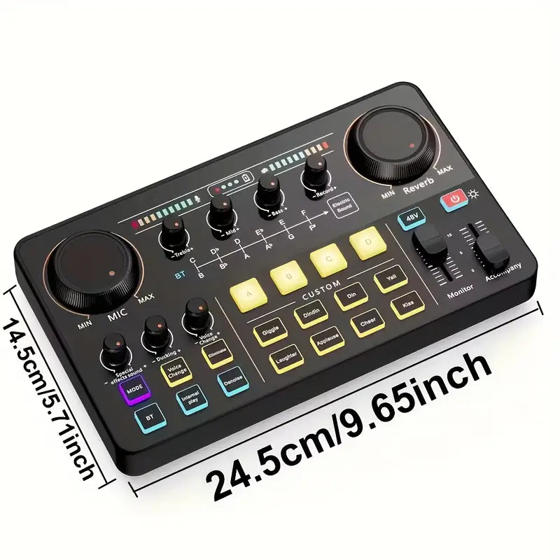 بطاقة صوت P300 مع مجموعة ميكروفون U87P تعمل عبر USB، نظام بث وتسجيل وصوت مباشر متكامل